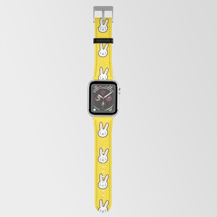 Cute Bunny Pattern (Yellow) Apple Watch Band
