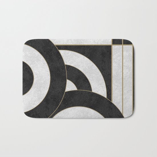 Geometric Marble 01 (abstract) Bath Mat
