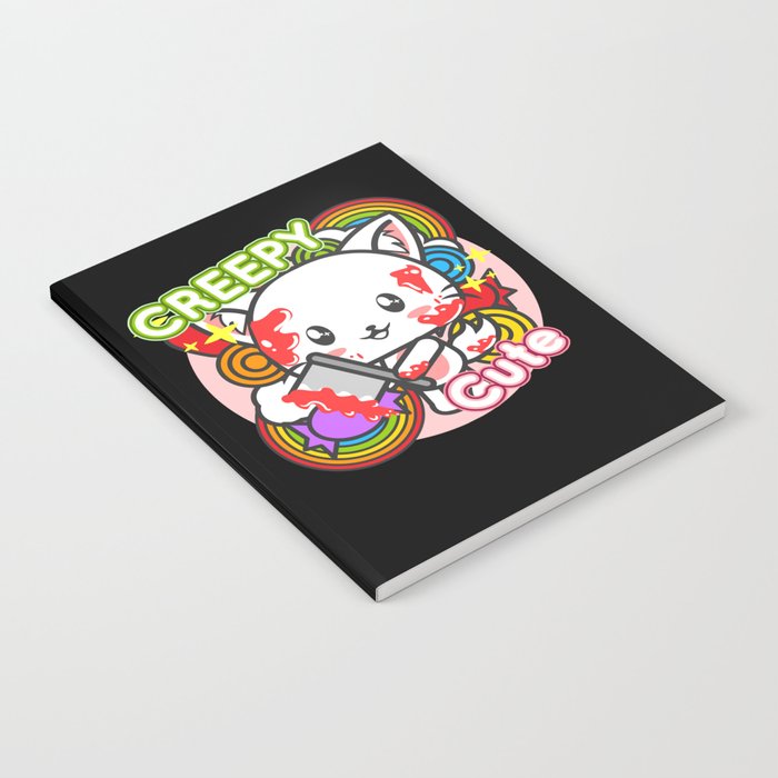 Creepy Cute Cat Pastel Goth Anime Halloween Costum Notebook By Pubeast Society6,Easy Drawing Easy Simple Dragon Tattoo Designs