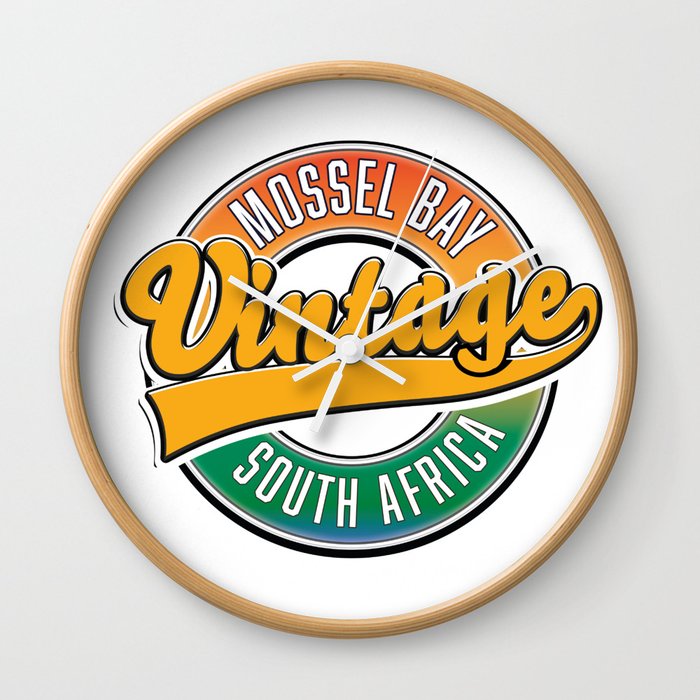 Mossel Bay South Africa vintage logo. Wall Clock