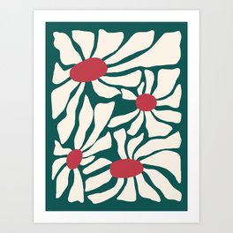 Groovy daisies  Art Print
