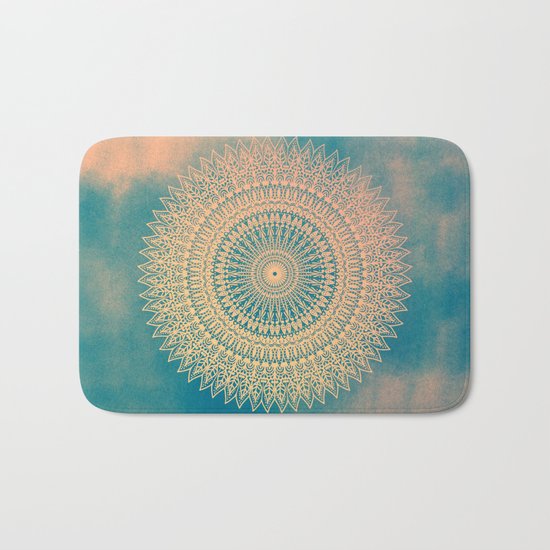 GOLDEN SUN MANDALA Bath Mat