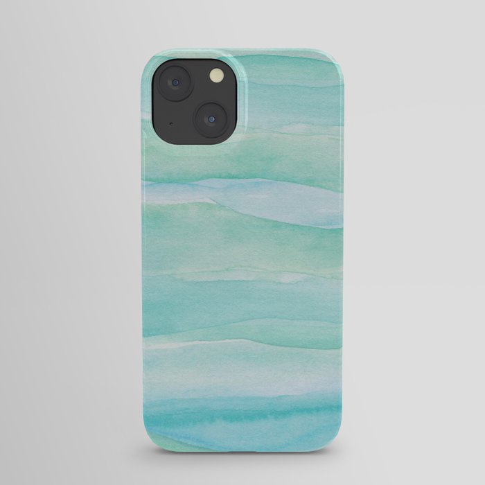 Ocean Layers - Blue Green Watercolor iPhone Case