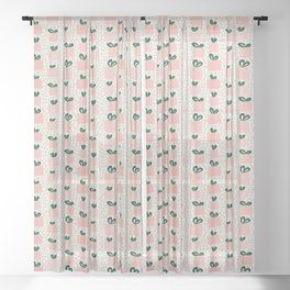Gift pattern in Blush pink-Large Sheer Curtain