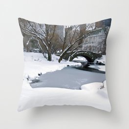 wWhite Central Park2 Throw Pillow