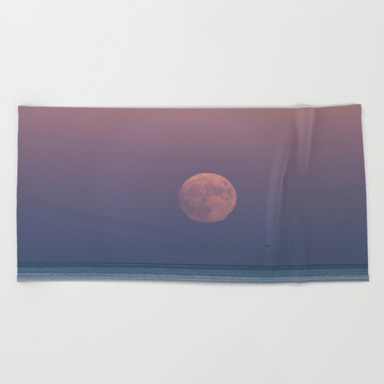 Sunset Moonrise Beach Towel