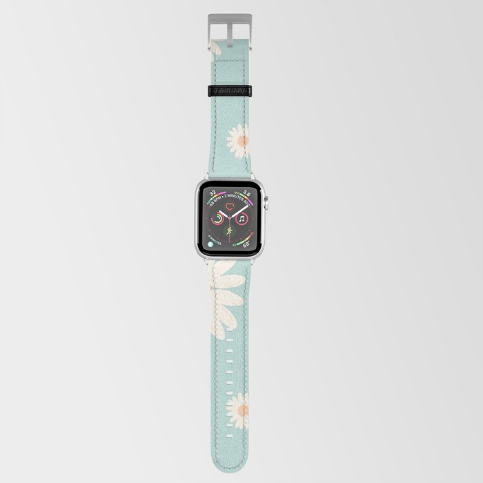 Pastel Teal Daisy Phone Wallpaper  Apple Watch Band