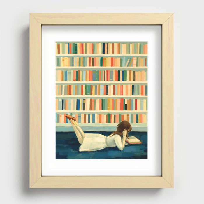 I Saw Her In the Library Recessed Framed Print