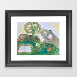 Burrow in Pa / Tinted Green Framed Art Print