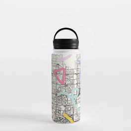 Rancho Cucamonga - USA. City Map Collage Water Bottle
