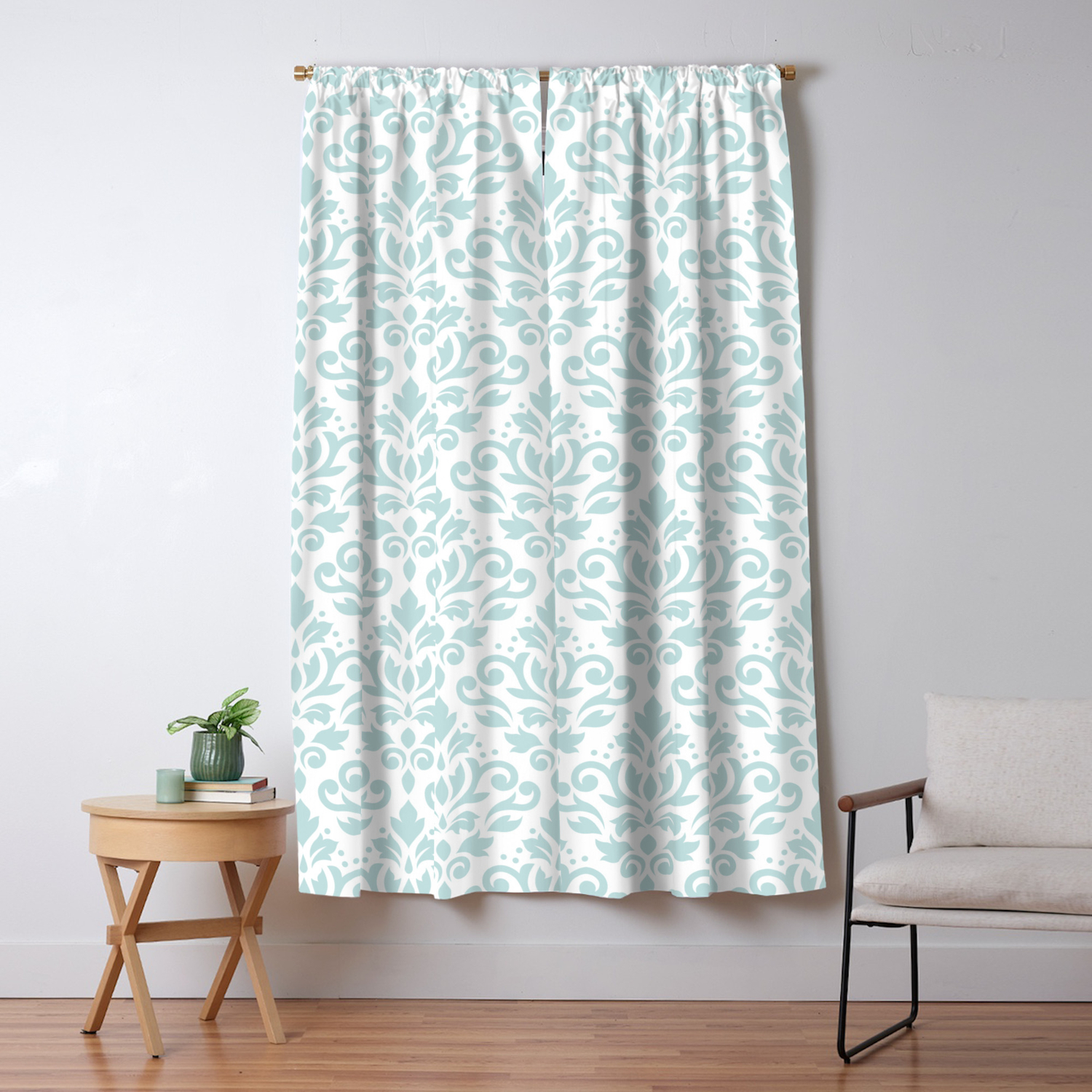 Scroll Damask Lg Pattern Duck Egg Blue On White Blackout Curtain By Nataliepaskell Society6 Get set for duck egg curtains at argos. scroll damask lg pattern duck egg blue on white blackout curtain by nataliepaskell