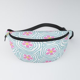 Y2K Flower Power // Groovy Turquoise Fanny Pack