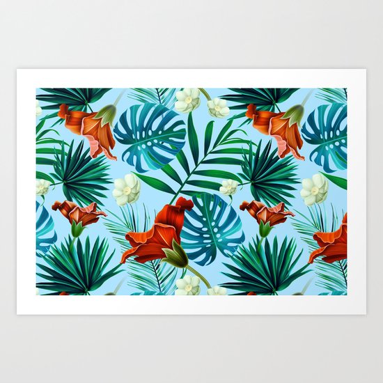 Tropical pattern Art Print