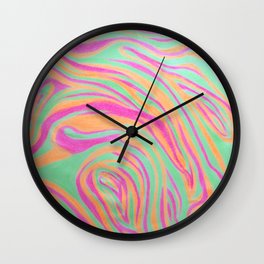 Neon Marble Wall Clock