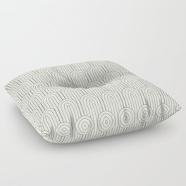 Art Deco Gold Cream & Silver Grey Pattern Floor Pillow