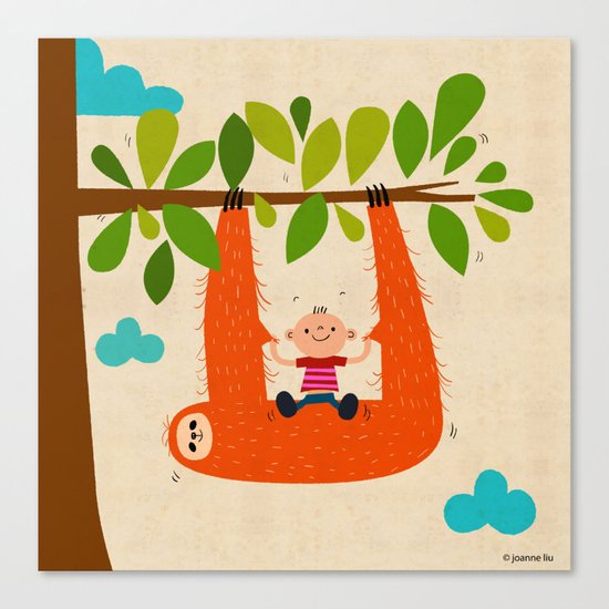 sloth swing Canvas Print
