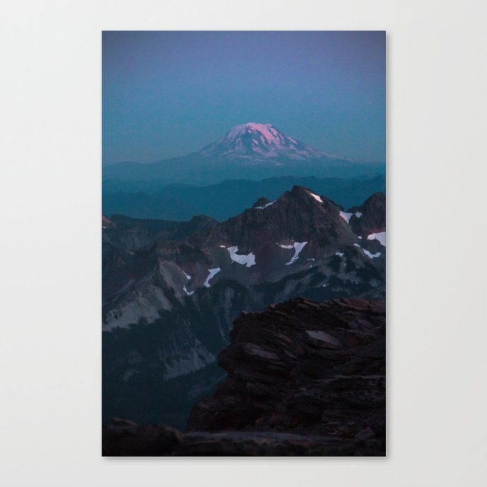 Cool tones mountain snow Canvas Print