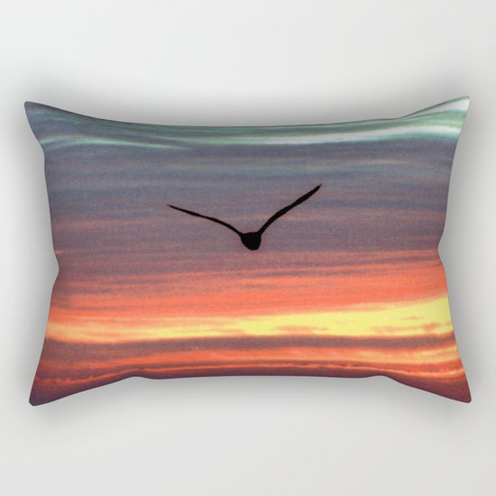 Black Gull by nite Rectangular Pillow