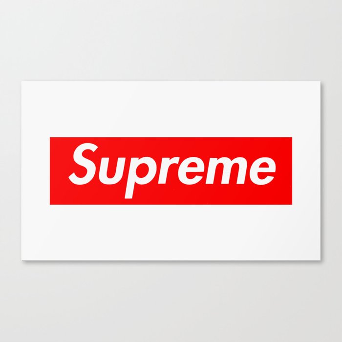 Supreme Box Logo Canvas Print By Kylzorr | Society6