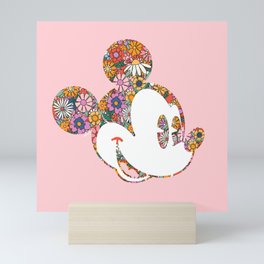 "Floral Mickey Mouse" by Andrea Lauren Mini Art Print
