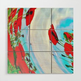 Poppies abstract view Artwork Wood Wall Art
