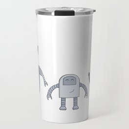 Three Adorable Robots Travel Mug