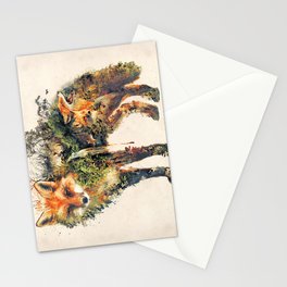 The Fox Nature Surrealism Stationery Cards