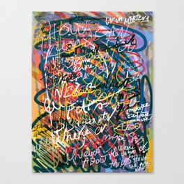 Graffiti Pop Art Writings Music by Emmanuel Signorino Canvas Print
