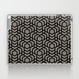 Black and Brown Tessellation Line Pattern 38 - 2022 Popular Colour Fireplace Mantel 0569 Laptop Skin