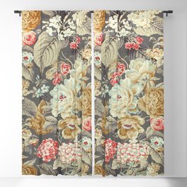 Granny's Regal Gold and Silver Roses Blackout Curtain