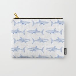 Blue Shark Pattern Carry-All Pouch