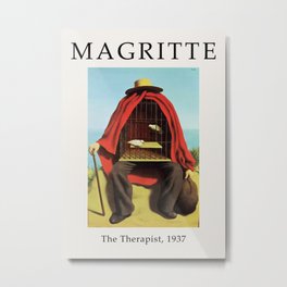 Rene Magritte - The Therapist, 1937 - Exhibition Poster, Art Poster - Wall Art Decor Metal Print | Poster, Living Room Art, Famous Artist, Picture, Decor, Art, Poster On The Wall, Home Decor, Vintage Picture, Rene Magritte 