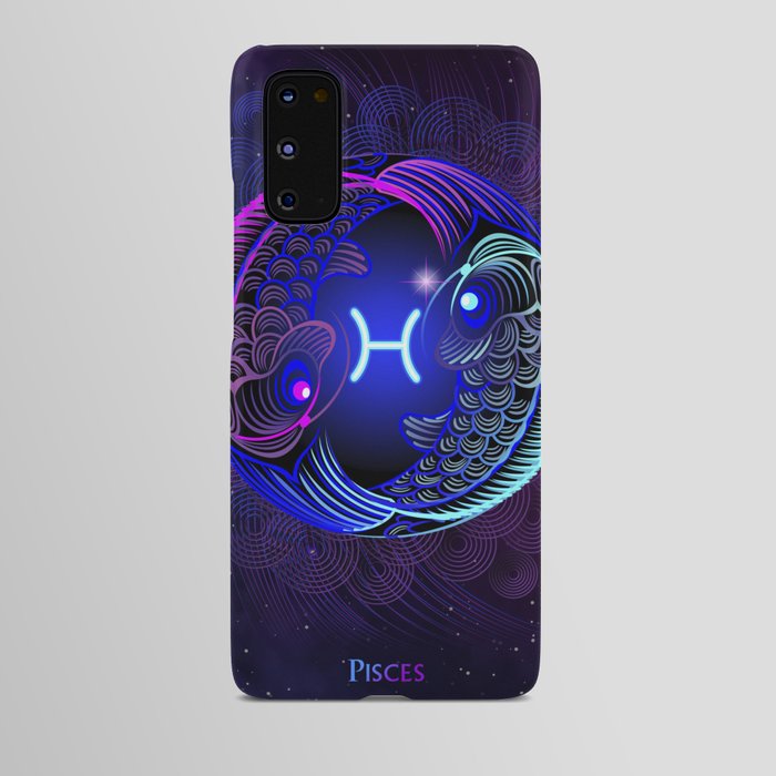 Zodiac neon signs — Pisces Android Case