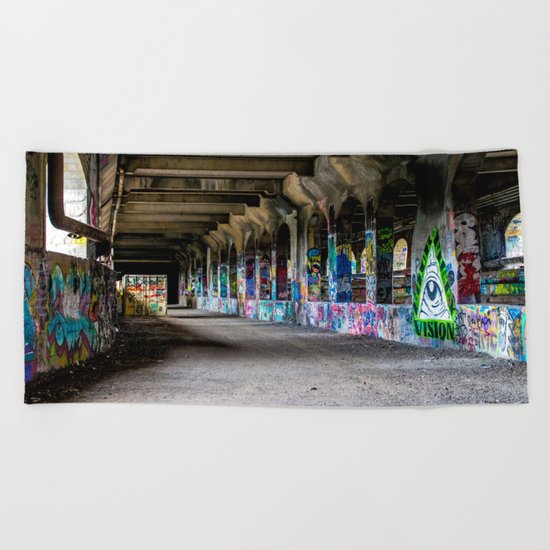 Down the Hall Beach Towel