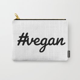 Hash Tag VEGAN Carry-All Pouch | Vegetarian, Tofu, Political, Ethical, Crueltyfree, Vegans, Positive, Vegan, Rights, Green 