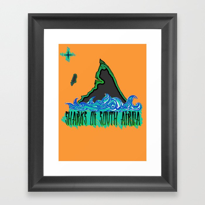 Sharks Of South Africa Framed Art Print