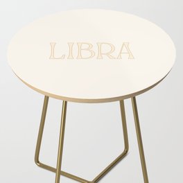 Neutral Cream Libra Energy Side Table