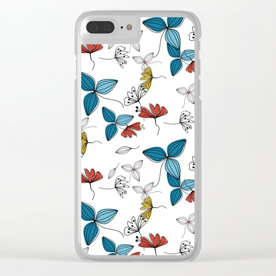 The floral pattern . Clear iPhone Case