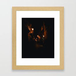 Night in the street Framed Art Print