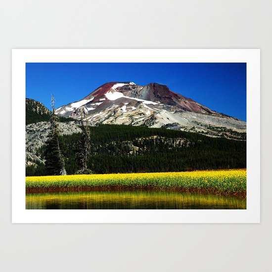 South Sister Mountain, Central Oregon Art Print