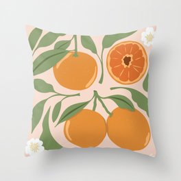 Orange Blossom Throw Pillow
