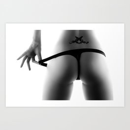 Woman's buttocks close-up from behind Art Print