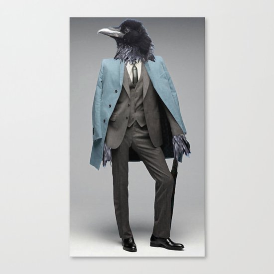 dapper crow Canvas Print