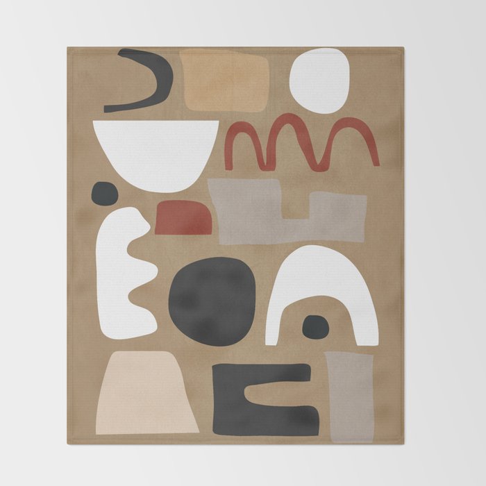 Abstract Shapes 5 Throw Blanket By Thindesign