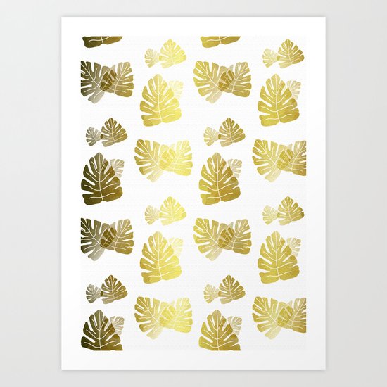 Golden Tropics Art Print