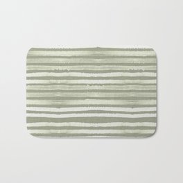 Simply Shibori Stripes Green Tea and Lunar Gray Bath Mat