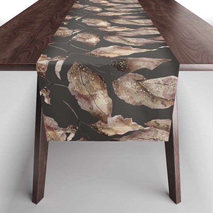 Fall Foliage Leaves Pattern Table Runner