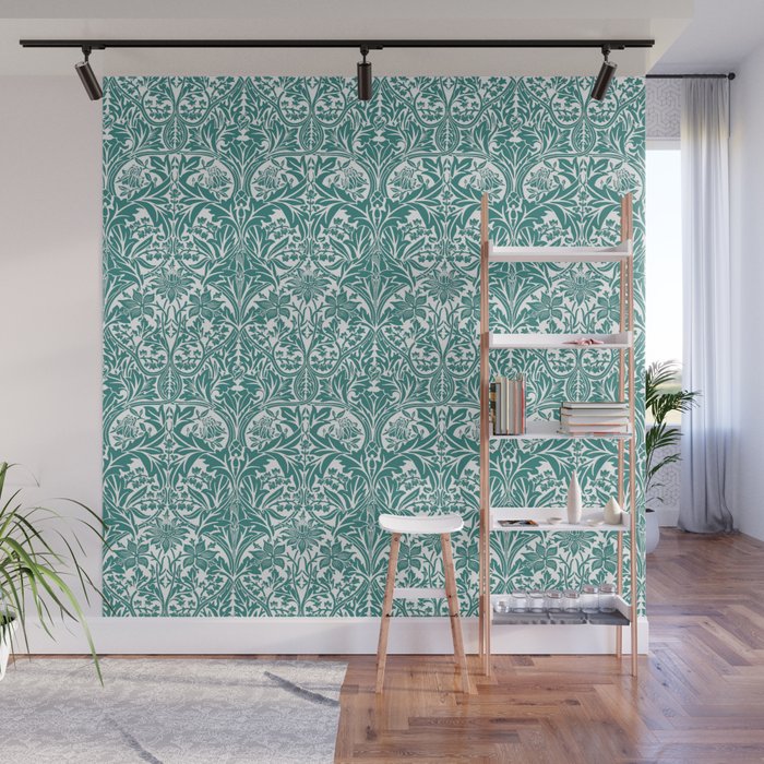 William Morris "Bluebell or Columbine" 12. emerald Wall Mural