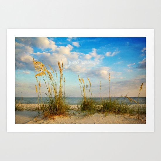 Sea Oats along the Beach Art Print