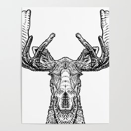 MOOSE in black and white Poster